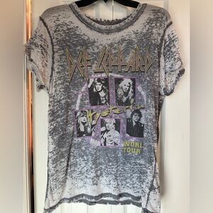 Recycled Karma Def Leppard Graphic Tee - Gray